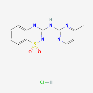 3-[(4,6-dimethylpyrimidin-2-yl)amino]-4-methyl-4H-1lambda6,2,4-benzothiadiazine-1,1-dione hydrochloride
