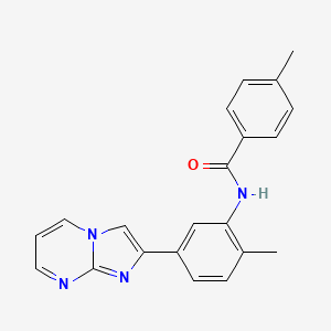 N-(5-imidazo[1,2-a]pyrimidin-2-yl-2-methylphenyl)-4-methylbenzamide
