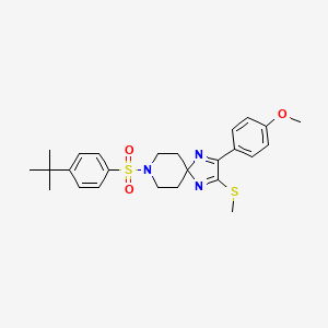 8-[(4-Tert-butylphenyl)sulfonyl]-2-(4-methoxyphenyl)-3-(methylthio)-1,4,8-triazaspiro[4.5]deca-1,3-diene