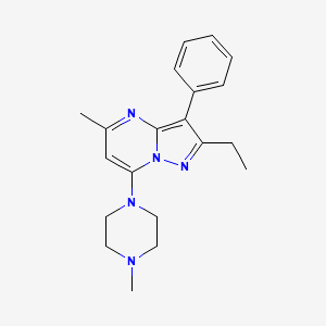 2-Ethyl-5-methyl-7-(4-methylpiperazin-1-yl)-3-phenylpyrazolo[1,5-a]pyrimidine