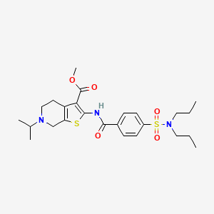 Methyl 2-({4-[(dipropylamino)sulfonyl]benzoyl}amino)-6-isopropyl-4,5,6,7-tetrahydrothieno[2,3-c]pyridine-3-carboxylate