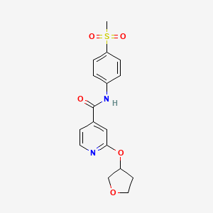 molecular formula C17H18N2O5S B2694069 N-(4-methanesulfonylphenyl)-2-(oxolan-3-yloxy)pyridine-4-carboxamide CAS No. 1903567-81-6