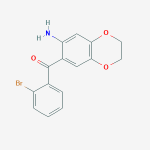 (7-Amino-2,3-dihydro-1,4-benzodioxin-6-yl)(2-bromophenyl)methanone