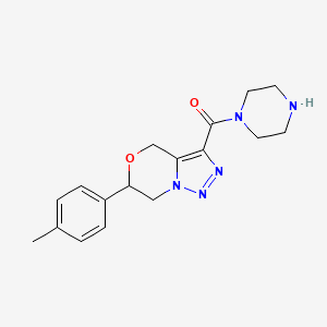 6-(4-methylphenyl)-3-(piperazin-1-ylcarbonyl)-6,7-dihydro-4H-[1,2,3]triazolo[5,1-c][1,4]oxazine