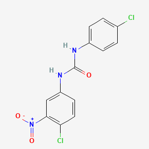 molecular formula C13H9Cl2N3O3 B2694099 N-(4-Chloro-3-nitrophenyl)-N'-(4-chlorophenyl)urea CAS No. 304453-52-9