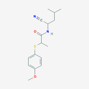 N-(1-cyano-3-methylbutyl)-2-[(4-methoxyphenyl)sulfanyl]propanamide