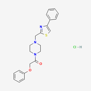 2-Phenoxy-1-(4-((4-phenylthiazol-2-yl)methyl)piperazin-1-yl)ethanone hydrochloride