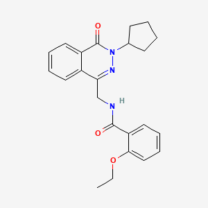 molecular formula C23H25N3O3 B2694122 N-((3-cyclopentyl-4-oxo-3,4-dihydrophthalazin-1-yl)methyl)-2-ethoxybenzamide CAS No. 1421528-13-3
