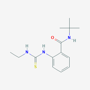 molecular formula C14H21N3OS B269414 N-(tert-butyl)-2-{[(ethylamino)carbothioyl]amino}benzamide 