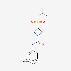 molecular formula C18H30N2O3S B2694168 N-(adamantan-1-yl)-3-(2-methylpropanesulfonyl)azetidine-1-carboxamide CAS No. 1797177-94-6