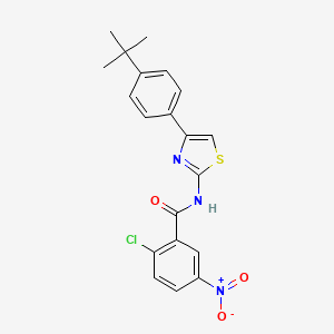molecular formula C20H18ClN3O3S B2694234 N-[4-(4-tert-butylphenyl)-1,3-thiazol-2-yl]-2-chloro-5-nitrobenzamide CAS No. 330190-48-2