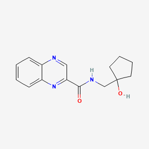 molecular formula C15H17N3O2 B2694280 N-[(1-hydroxycyclopentyl)methyl]quinoxaline-2-carboxamide CAS No. 1235014-15-9
