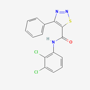 molecular formula C15H9Cl2N3OS B2694323 N-(2,3-dichlorophenyl)-4-phenyl-1,2,3-thiadiazole-5-carboxamide CAS No. 477857-85-5
