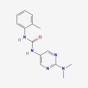 molecular formula C14H17N5O B2694401 1-(2-(Dimethylamino)pyrimidin-5-yl)-3-(o-tolyl)urea CAS No. 1396807-71-8