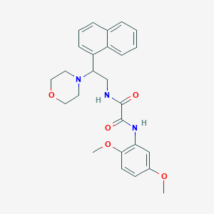 molecular formula C26H29N3O5 B2694428 N-(2,5-dimethoxyphenyl)-N'-[2-(morpholin-4-yl)-2-(naphthalen-1-yl)ethyl]ethanediamide CAS No. 941977-39-5