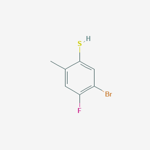 molecular formula C7H6BrFS B2694440 5-Bromo-4-fluoro-2-methylbenzenethiol CAS No. 873922-26-0