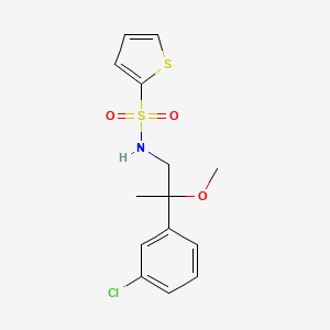 molecular formula C14H16ClNO3S2 B2694445 N-[2-(3-chlorophenyl)-2-methoxypropyl]thiophene-2-sulfonamide CAS No. 1795456-41-5