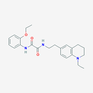 molecular formula C23H29N3O3 B2694459 N'-(2-ethoxyphenyl)-N-[2-(1-ethyl-1,2,3,4-tetrahydroquinolin-6-yl)ethyl]ethanediamide CAS No. 955610-76-1