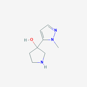 3-(2-Methylpyrazol-3-yl)pyrrolidin-3-ol