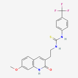 1-(2-(7-Methoxy-2-oxo-1,2-dihydroquinolin-3-yl)ethyl)-3-(4-(trifluoromethyl)phenyl)thiourea
