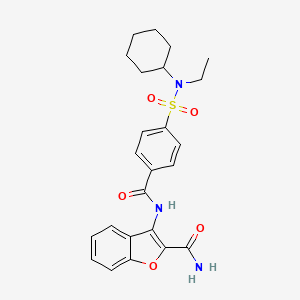 3-(4-(N-cyclohexyl-N-ethylsulfamoyl)benzamido)benzofuran-2-carboxamide
