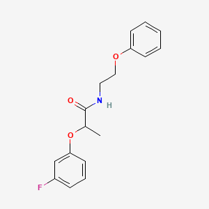 2-(3-fluorophenoxy)-N-(2-phenoxyethyl)propanamide