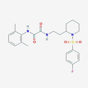 N1-(2,6-dimethylphenyl)-N2-(2-(1-((4-fluorophenyl)sulfonyl)piperidin-2-yl)ethyl)oxalamide