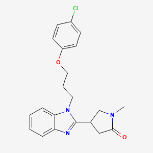 4-(1-(3-(4-chlorophenoxy)propyl)-1H-benzo[d]imidazol-2-yl)-1-methylpyrrolidin-2-one