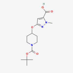 3-(1-(tert-Butoxycarbonyl)piperidin-4-yloxy)-1-methyl-1H-pyrazole-5-carboxylic acid