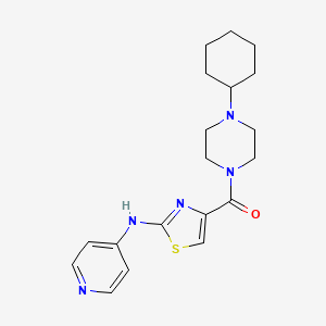 (4-Cyclohexylpiperazin-1-yl)(2-(pyridin-4-ylamino)thiazol-4-yl)methanone