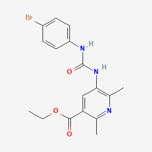 molecular formula C17H18BrN3O3 B2694494 ethyl 5-{[(4-bromophenyl)carbamoyl]amino}-2,6-dimethylpyridine-3-carboxylate CAS No. 622789-14-4