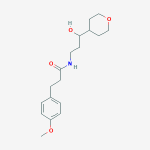 molecular formula C18H27NO4 B2694515 N-[3-hydroxy-3-(oxan-4-yl)propyl]-3-(4-methoxyphenyl)propanamide CAS No. 2034538-31-1