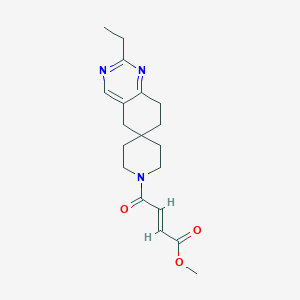 molecular formula C19H25N3O3 B2694525 Methyl (E)-4-(2-ethylspiro[7,8-dihydro-5H-quinazoline-6,4'-piperidine]-1'-yl)-4-oxobut-2-enoate CAS No. 2411330-01-1