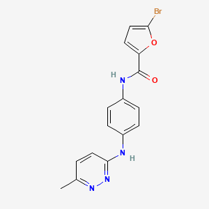 molecular formula C16H13BrN4O2 B2694543 5-bromo-N-(4-((6-methylpyridazin-3-yl)amino)phenyl)furan-2-carboxamide CAS No. 1172003-90-5