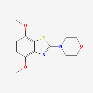 molecular formula C13H16N2O3S B2694546 4-(4,7-Dimethoxybenzo[d]thiazol-2-yl)morpholine CAS No. 863001-46-1