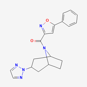 ((1R,5S)-3-(2H-1,2,3-triazol-2-yl)-8-azabicyclo[3.2.1]octan-8-yl)(5-phenylisoxazol-3-yl)methanone