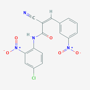 (Z)-N-(4-chloro-2-nitrophenyl)-2-cyano-3-(3-nitrophenyl)acrylamide