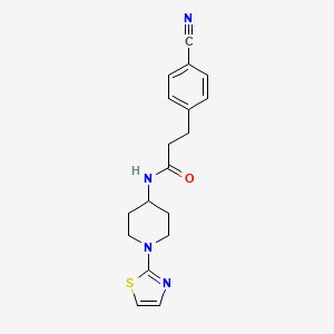 3-(4-cyanophenyl)-N-(1-(thiazol-2-yl)piperidin-4-yl)propanamide