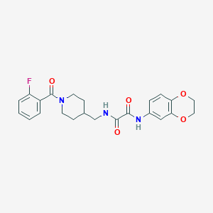 N1-(2,3-dihydrobenzo[b][1,4]dioxin-6-yl)-N2-((1-(2-fluorobenzoyl)piperidin-4-yl)methyl)oxalamide