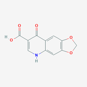 molecular formula C11H7NO5 B026946 5,8-Dihydro-8-oxo-2H-1,3-dioxolo(4,5-g)quinoline-7-carboxylic acid CAS No. 19746-58-8