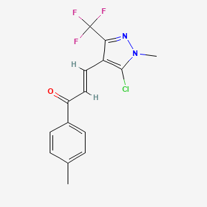 3-[5-chloro-1-methyl-3-(trifluoromethyl)-1H-pyrazol-4-yl]-1-(4-methylphenyl)prop-2-en-1-one