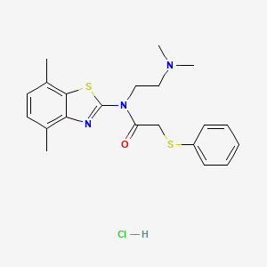 N-(2-(dimethylamino)ethyl)-N-(4,7-dimethylbenzo[d]thiazol-2-yl)-2-(phenylthio)acetamide hydrochloride