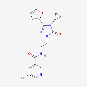 5-bromo-N-(2-(4-cyclopropyl-3-(furan-2-yl)-5-oxo-4,5-dihydro-1H-1,2,4-triazol-1-yl)ethyl)nicotinamide