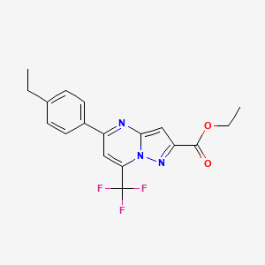 Ethyl 5-(4-ethylphenyl)-7-(trifluoromethyl)pyrazolo[1,5-a]pyrimidine-2-carboxylate