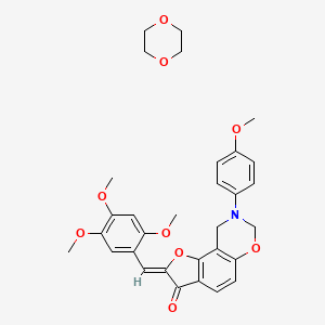(4Z)-12-(4-methoxyphenyl)-4-[(2,4,5-trimethoxyphenyl)methylidene]-3,10-dioxa-12-azatricyclo[7.4.0.0^{2,6}]trideca-1,6,8-trien-5-one; 1,4-dioxane