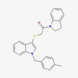 1-(indolin-1-yl)-2-((1-(4-methylbenzyl)-1H-indol-3-yl)thio)ethanone
