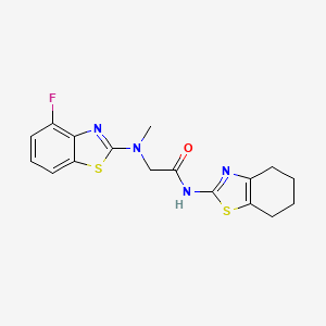 2-((4-fluorobenzo[d]thiazol-2-yl)(methyl)amino)-N-(4,5,6,7-tetrahydrobenzo[d]thiazol-2-yl)acetamide
