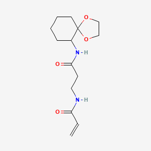 molecular formula C14H22N2O4 B2694623 N-(1,4-Dioxaspiro[4.5]decan-6-yl)-3-(prop-2-enoylamino)propanamide CAS No. 2361854-11-5