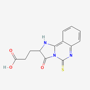 3-(3-Oxo-5-thioxo-2,3,5,6-tetrahydroimidazo[1,2-c]quinazolin-2-yl)propanoic acid