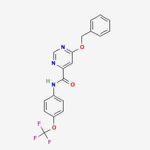 6-(benzyloxy)-N-(4-(trifluoromethoxy)phenyl)pyrimidine-4-carboxamide